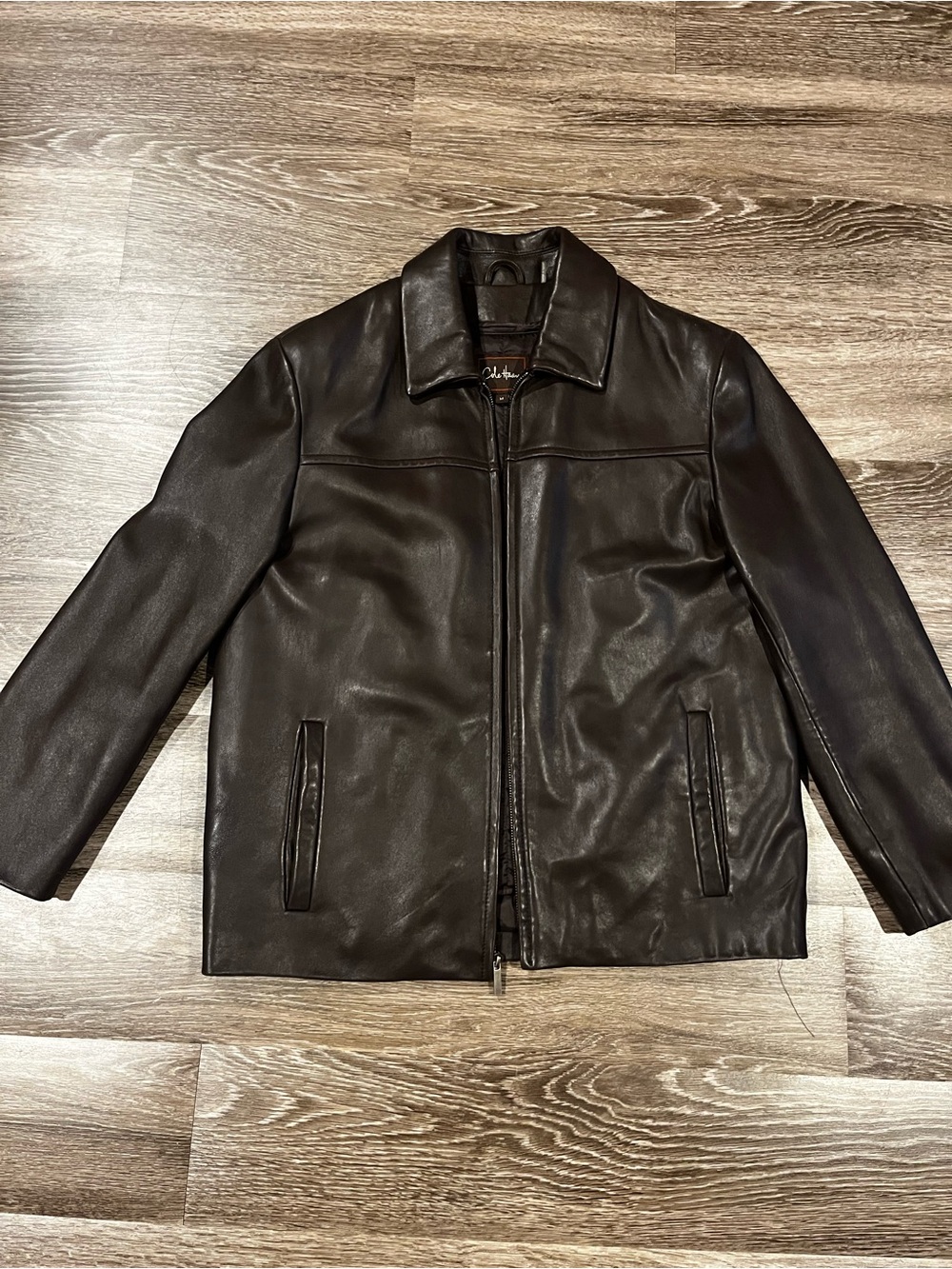 Cole Haan Brown Leather Jacket - Men's